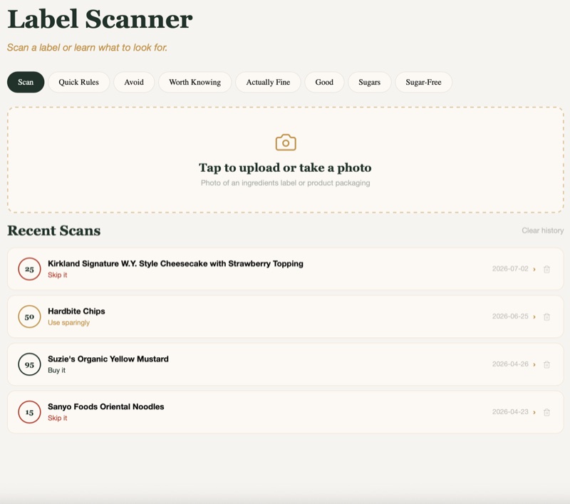 AI Label Scanner